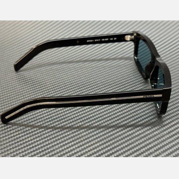 PRADA Black Blue Men's 57 mm Sunglasses - Picture 4 of 5